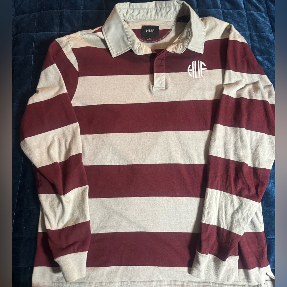 EUC Men’s HUF Long Sleeve Rugby Shirt Size Medium